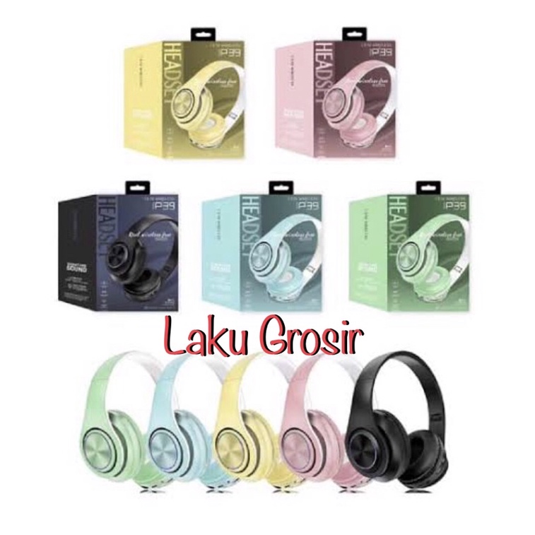 Headphone headset wireless bluetooth P39