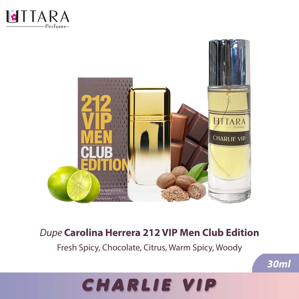 CHARLIE VIP 30ml Uttara Parfum Refill (CH 212 VIP MEN CLUB EDITION)