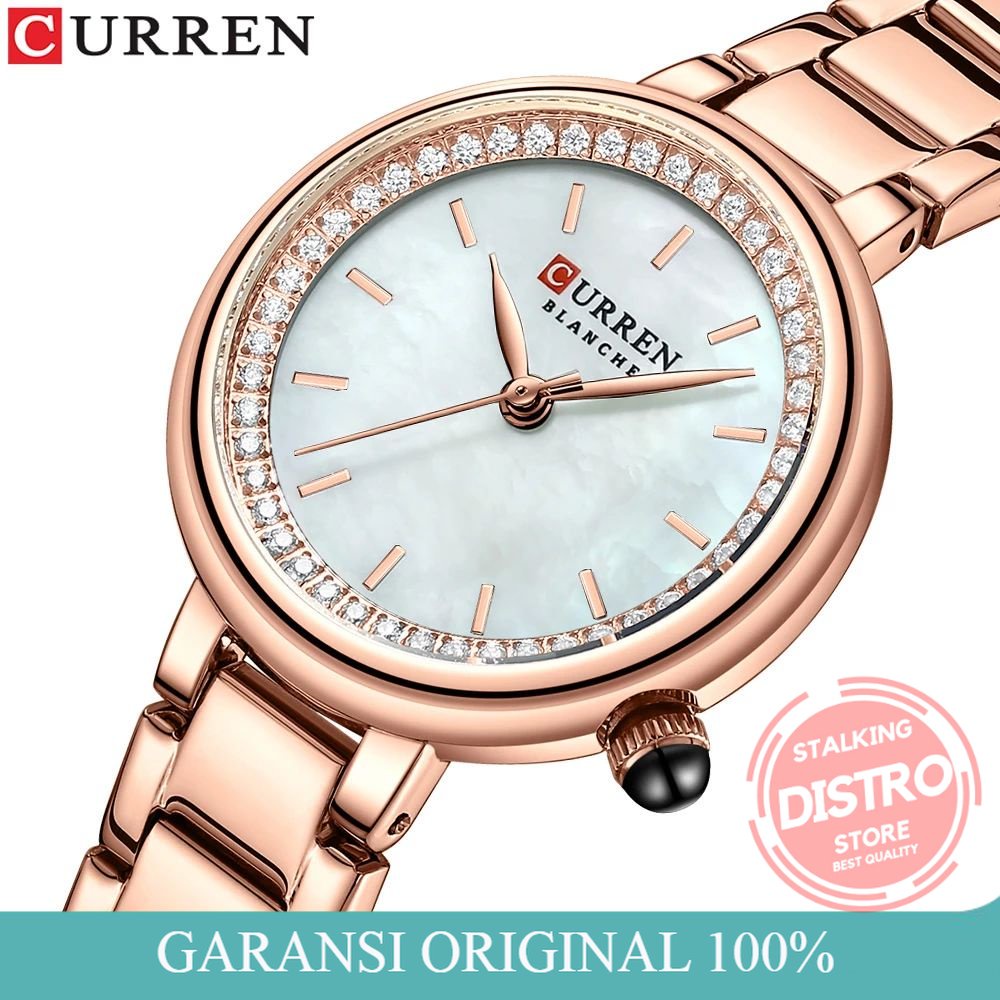 CURREN 9089 Jam Tangan Wanita Analog Stainless Steel Motif Vintage Jam Wanita Jam Wanita Original Ja