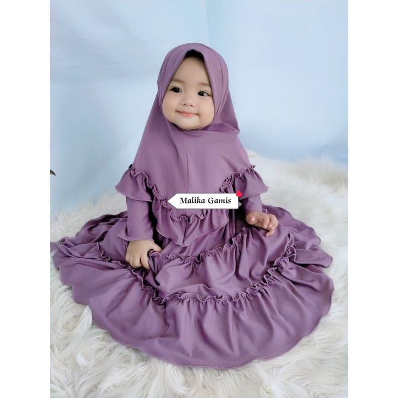 Gamis bayi Newborn / Baju muslim aqiqah bayi set hijab jilbab / Baju muslim anak perempuan / Gamis b