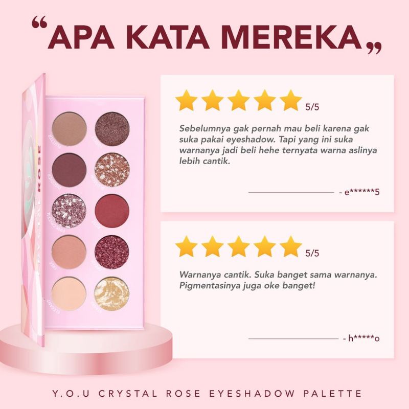 YOU Crystal Rose Eyeshadow Palette 10 Color