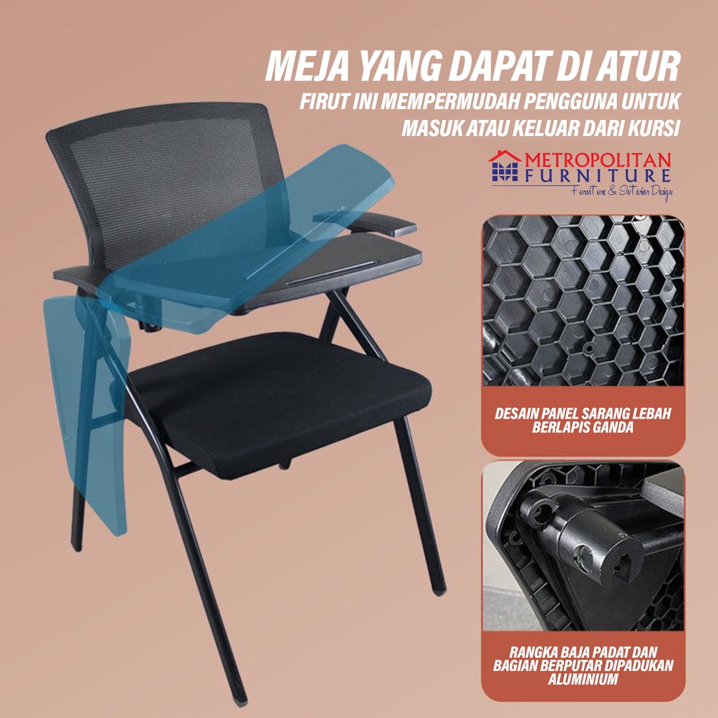 Kursi Training Lipat Kampus Kuliah Ergonomis Minimalis