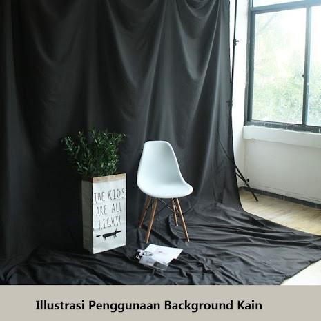 Background polos / background foto studio - 2.4x3 Meter - Abu-abu Muda