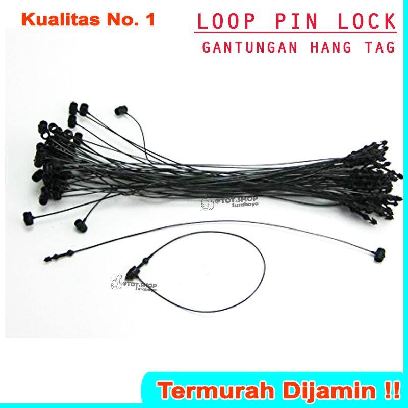 

✘ 1 Pak Isi 500pc LOOP PIN / HANG TAG PLASTIK LOCK STRING PIN (uk 3, 4, 5 Inch) Tali Label Baju ド