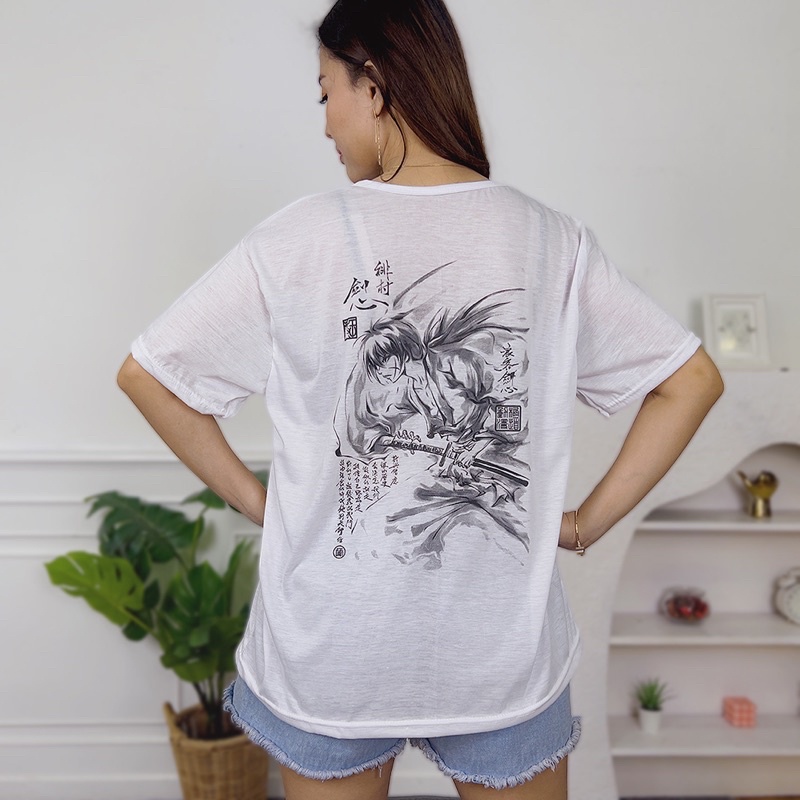 AFI - MC - Kaos Oversize Wanita Samurai Jepang (LD 106, P 65)