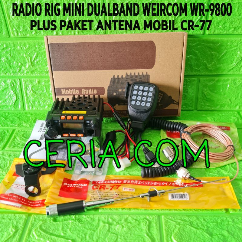 RADIO RIG MINI WEIRCOM WR9800 REDELL DL9900 MIRIP UV8900 UV9800 RIG MINI DUALBAND PLUS PAKET ANTENA 