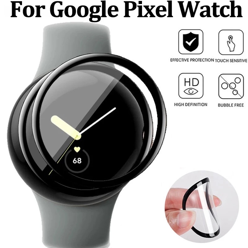 Film Pelindung Layar Transparan 3D Curved Anti Gores / Sidik Jari Untuk Smartwatch Google Pixel