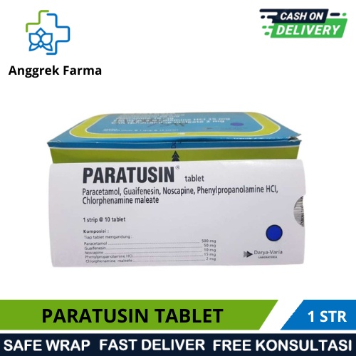 PARATUSIN TABLET ISI 10/OBAT BATUK BERDAHAK DAN BATUK KERING DISERTAI DENGAN PILEK DAN DEMAM