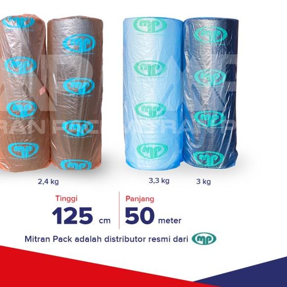 

Bubble Wrap Muliapack 125 cm x 50 meter Bening Hitam - Hitam, 2,4 kg