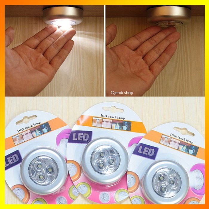 Lampu Emergency LED Tempel Darurat Stick and Click Touch LED Lamp AAA