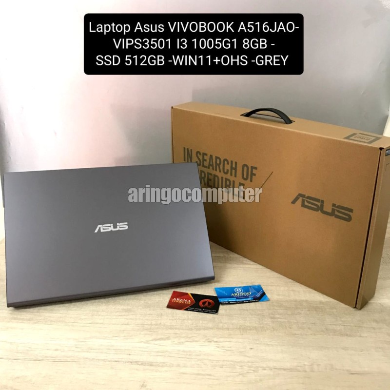 Laptop Asus VIVOBOOK A516JAO-VIPS3501 I3 1005G1 8GB -SSD 512GB -WIN11+OHS -GREY