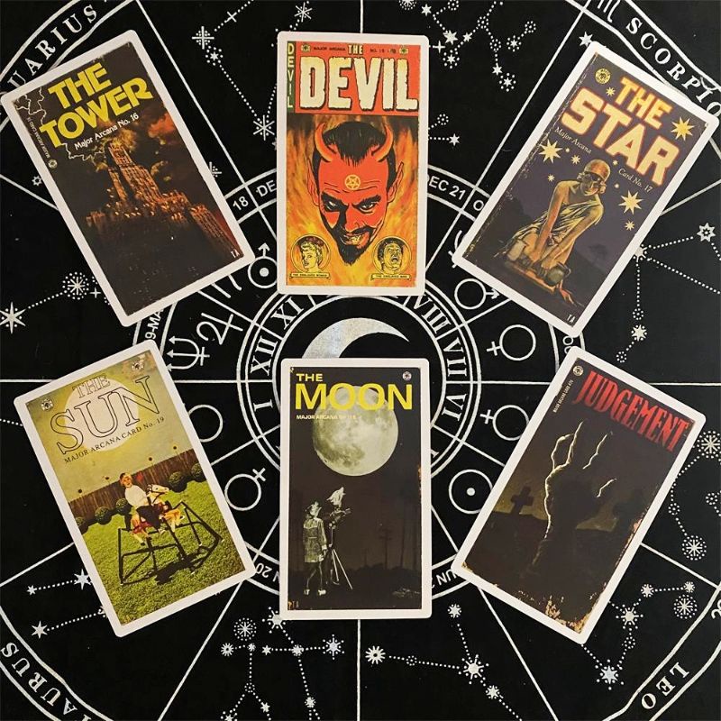 The Pulp Tarot 12x7cm include guide paper