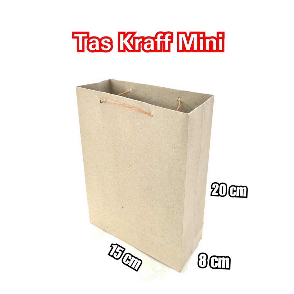 

PAPERBAG POLOS CRAFT UKURAN 15x20x8 cm GOODIE BAG paper bag polos coklat / paperbag murah