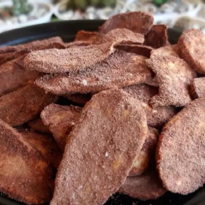Keripik pisang kepok coklat enak gurih renyah manisnya pas 1kg harga grosir