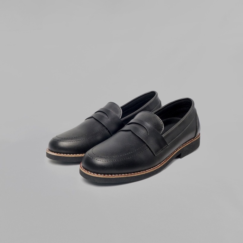 sepatu kantor pria aliana loafert black