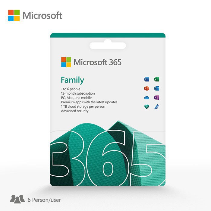 OFFICE 365 FAMILY | SUBSCRIBTION 1 YEARS