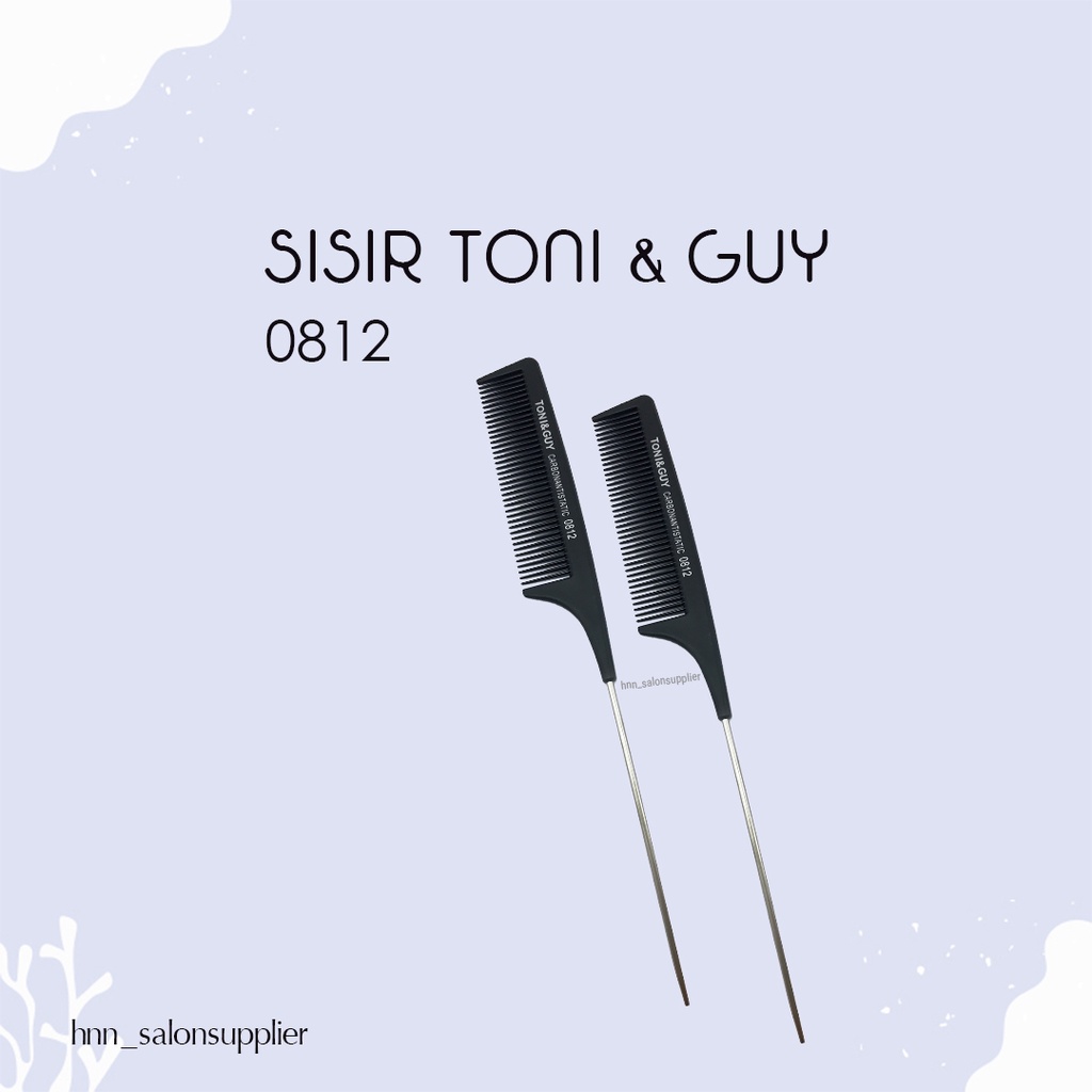 Alat Sisir Potong Rambut Salon Toni and Guy 0812 Carbon Antitastic Gagang Besi