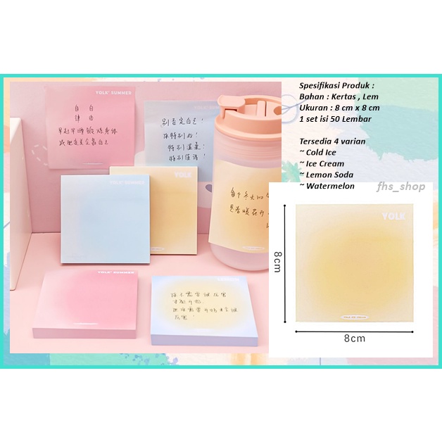 

Sticky Note Gradasi Sticky Notes Pastel Memo Tempel Kertas Memo Buku Tulis Gradasi Cute Sticky Notes