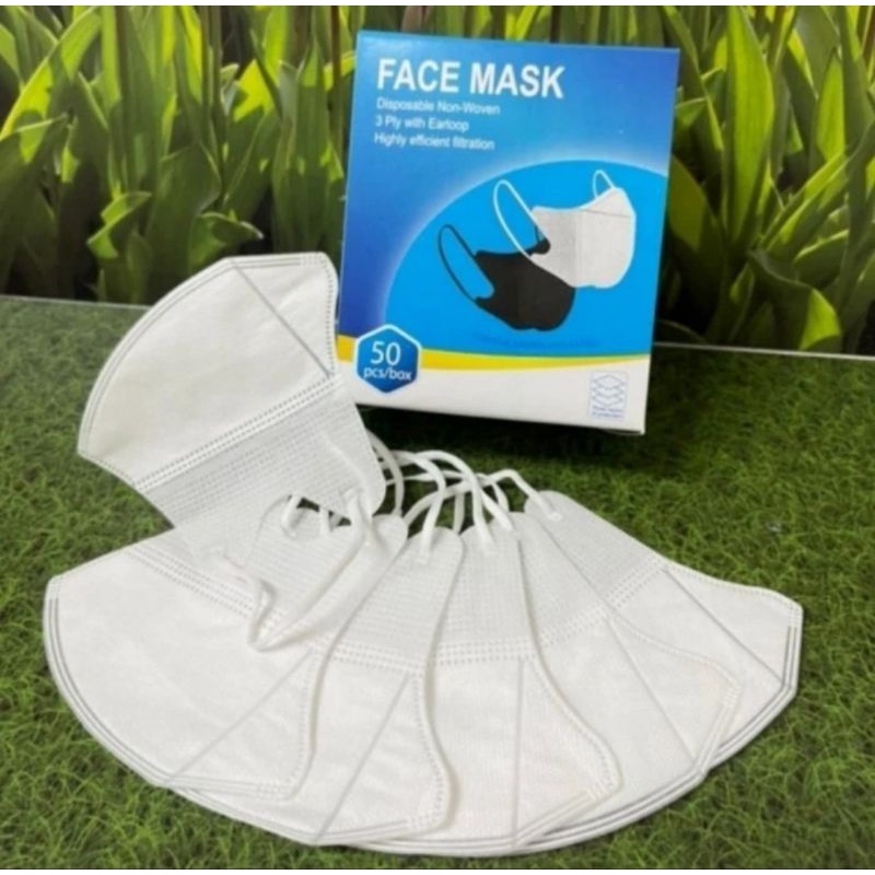 Masker Duckbill Earloop Face Mask 3 ply isi 50 pcs