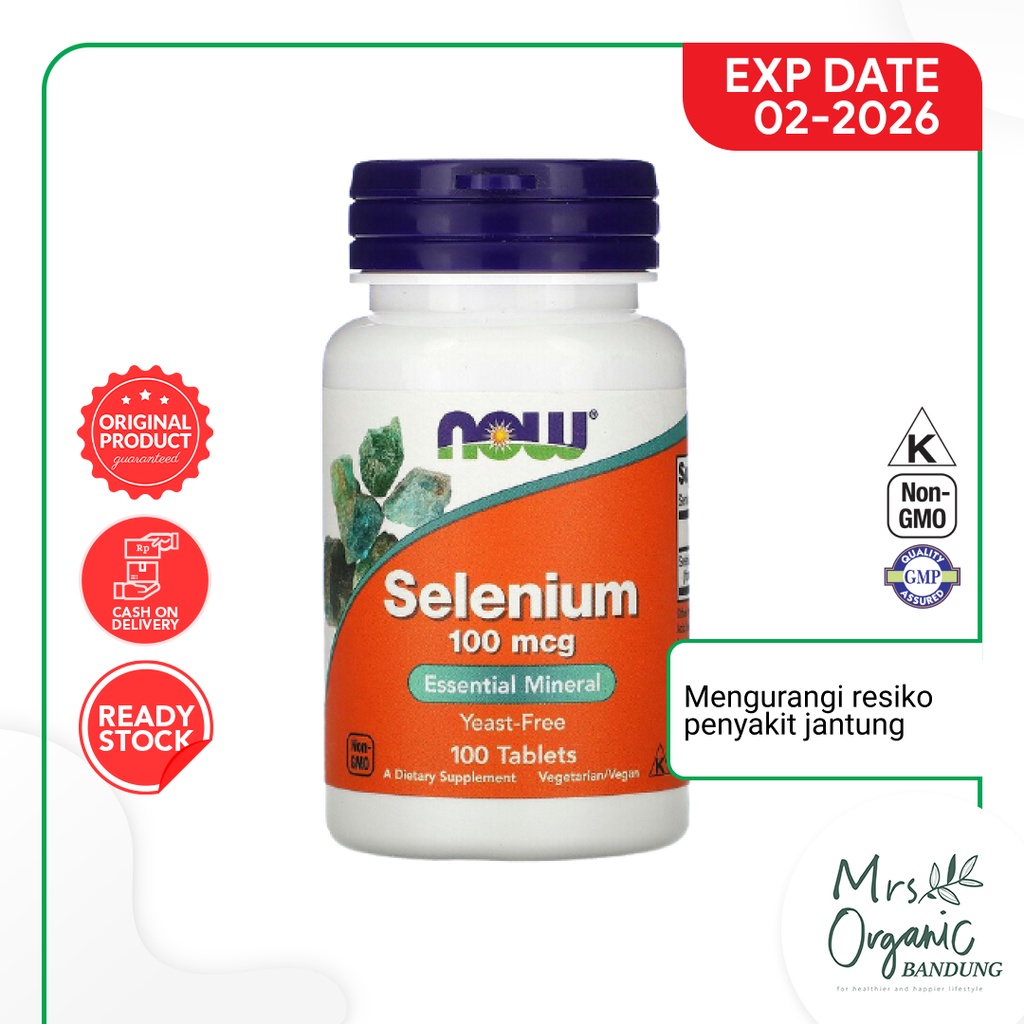 Jual Vitamin Selenium 100 Mcg Now Foods 100 Tablets Shopee Indonesia