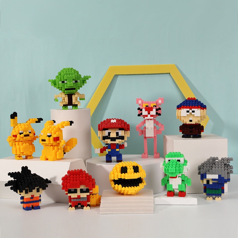 Nano Block Cartoon building block kartun mainan edukasi anak set hadiah dan pajangan