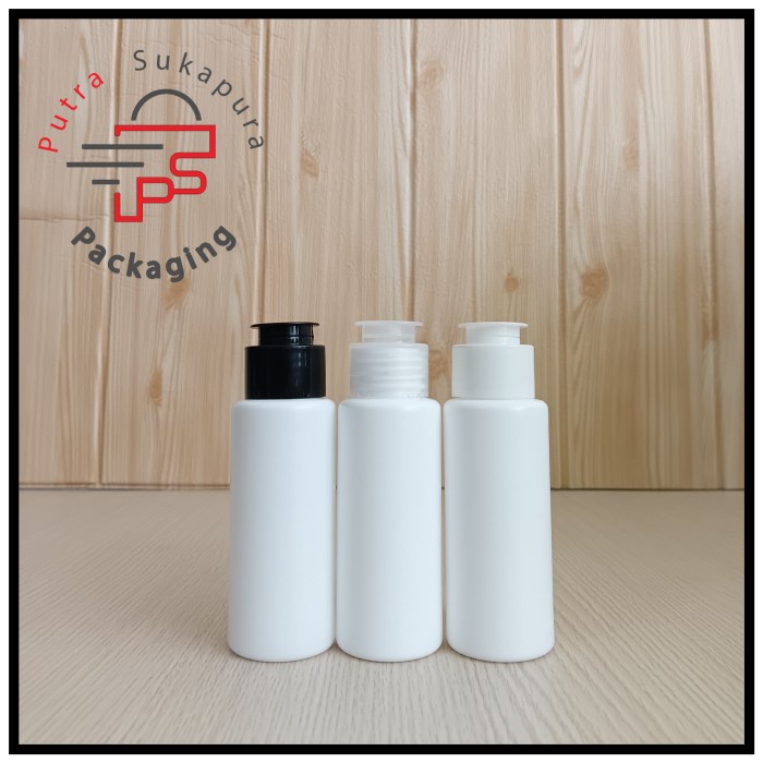 botol fliptop 60ml hdpe putih/botol toner 60ml/fliptop jamur neck 24