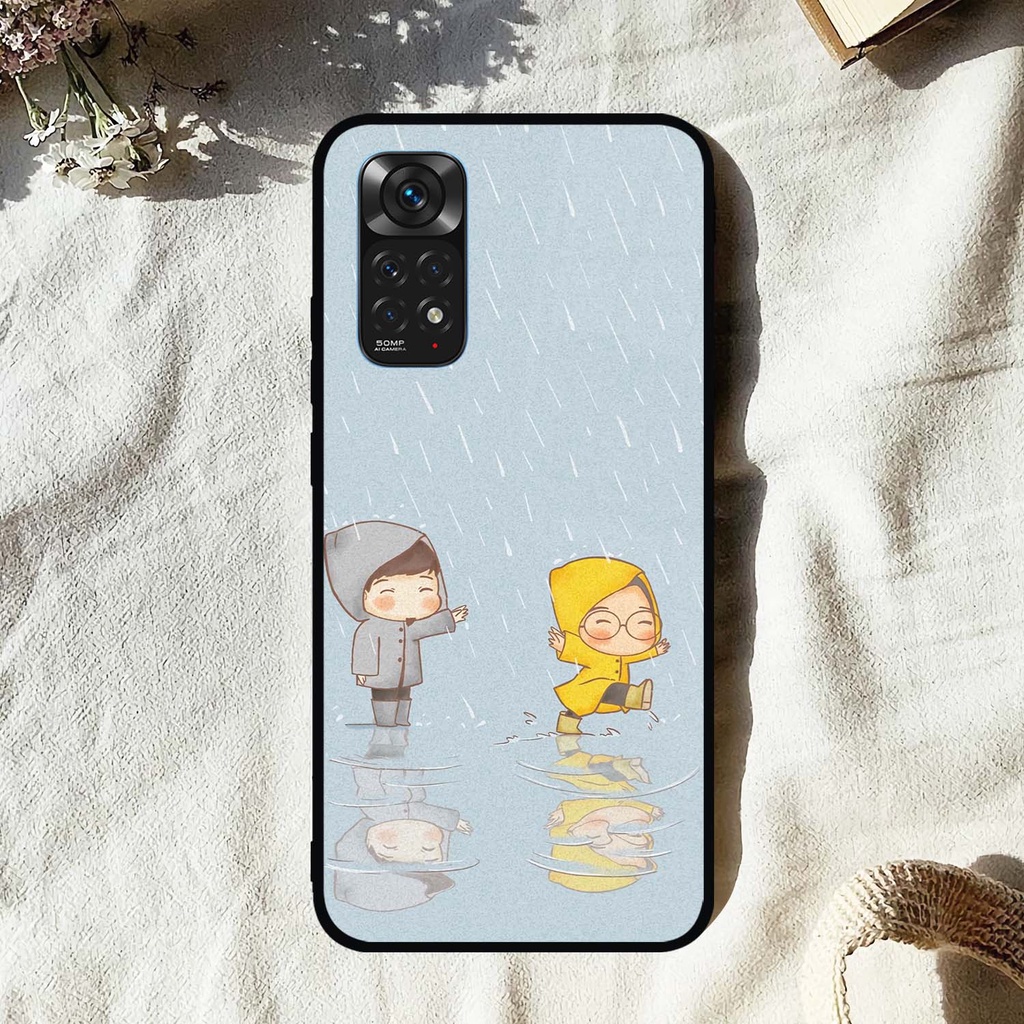 Case Glossy Kilau Redmi Note 11 | Casing Hp Xiaomi | Pelindung Smartphone | Motif Couple