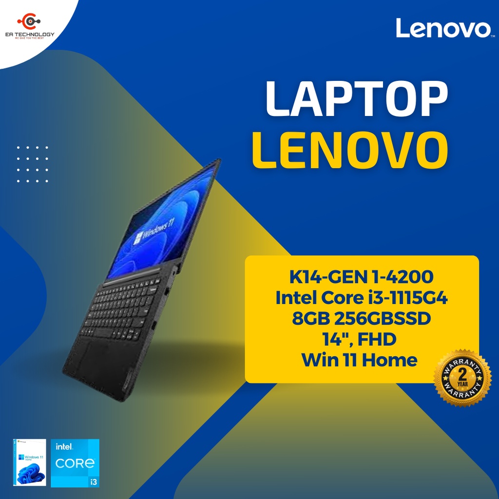 Jual LENOVO K14-GEN1-4200 Intel Core i3-1115G4 8GB 256GB SSD 14" FHD TN ...