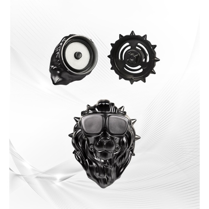 LBX Pajangan Parfum Ac Mobil Premium Clip Singa Lion Head Aroma Refill - Hitam