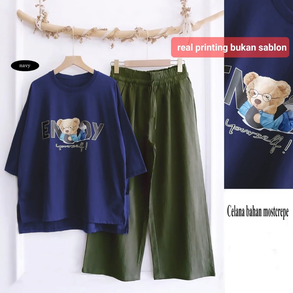 O2 fashion / Set Benjoy / bisa cod stelan model terbaru