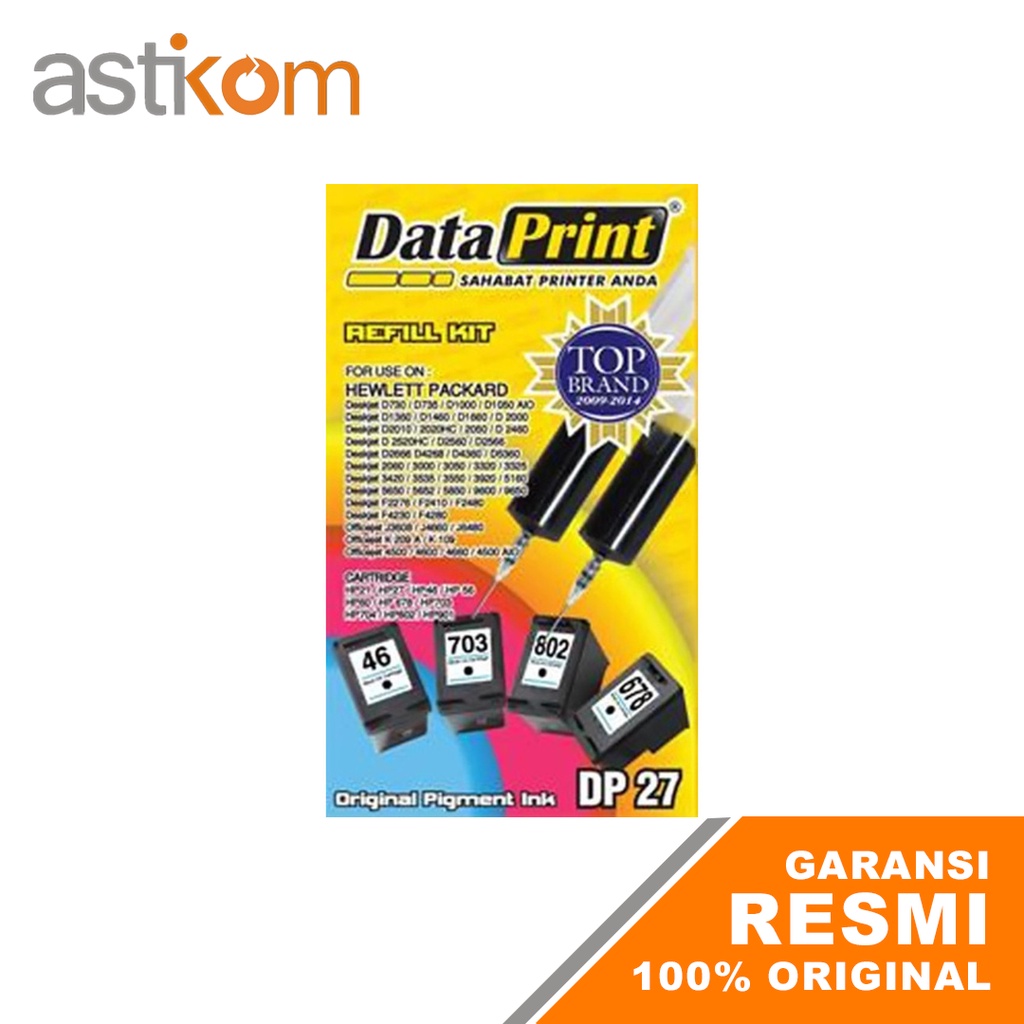 Tinta Suntik Murah Inject Data Print DP 27, DP 28 HP