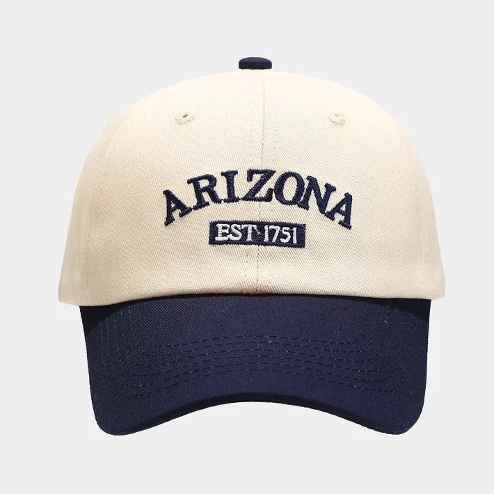 Topi baseball adjustable Motif Bordir Tulisan ARIZONA Untuk Pria Dan Wanita