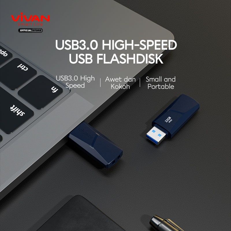 VIVAN VF516/VF532/VF564 Flashdisk 16GB/32GB/64GB USB 3.0 High Speed