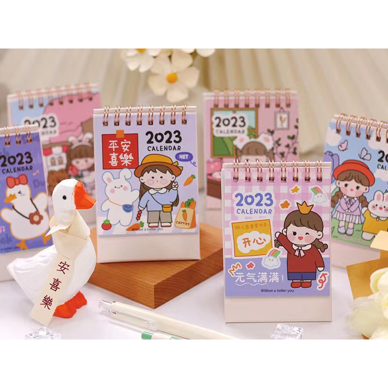 

Kalender Meja Mini Portable 2023 Tahun Untuk Hadiah / Kalender Lucu Karakter Kawaii Dekorasi Meja Murah