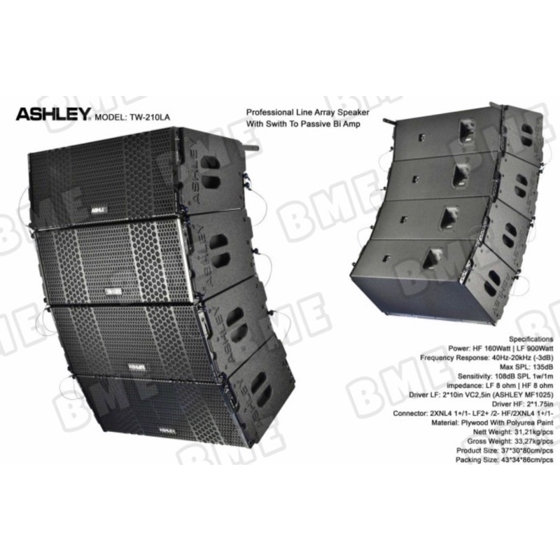speaker line array ashley tw210la tw 210la tw210 la 2x10inch original