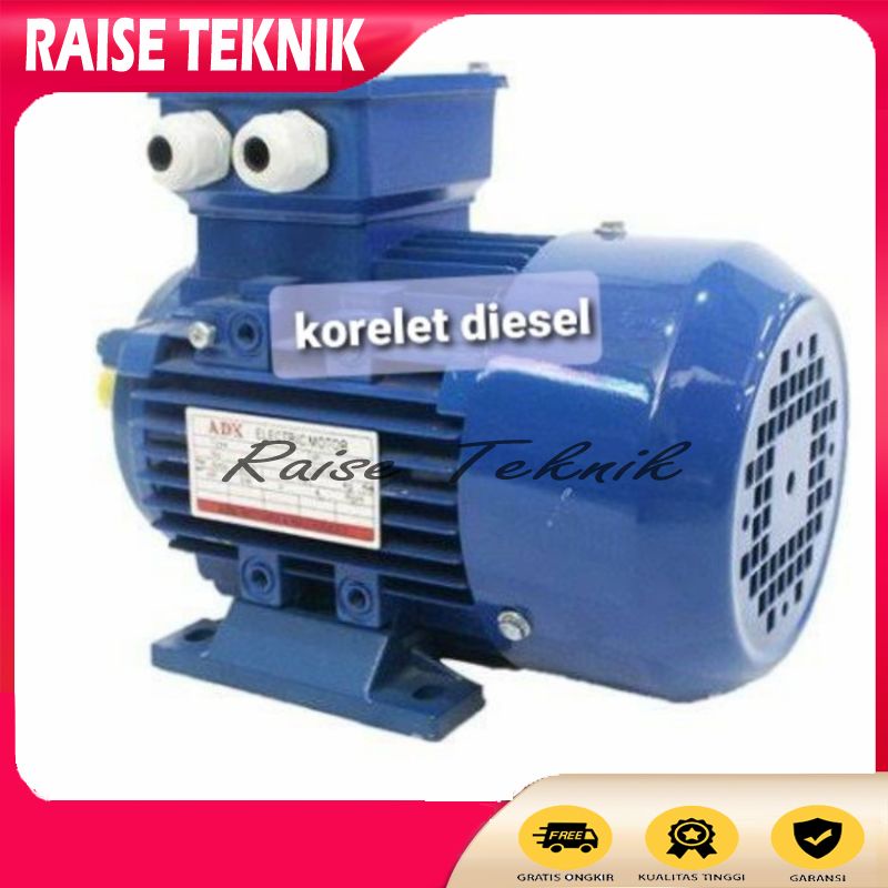 DINAMO ELEKTRO MOTOR ADK 3HP 3PHASE RPM 2850 DINAMO PENGGERAK