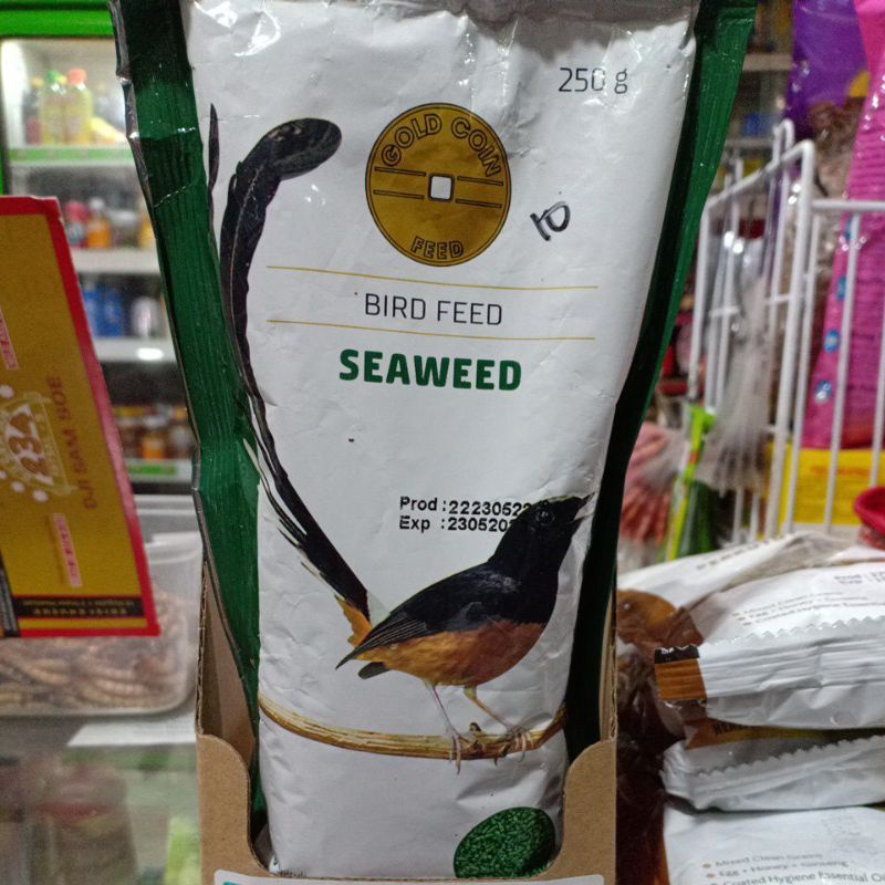

Gold Coin Seaweed hijau kemasan 250gr
