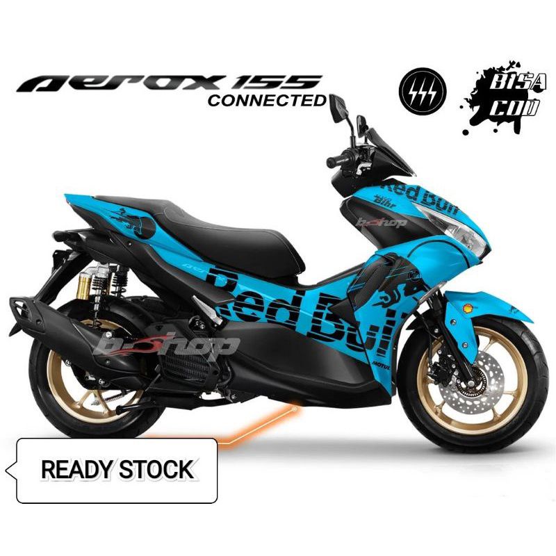 Decal stiker Aerox Connected Redbull varian warna pilihan fullbody