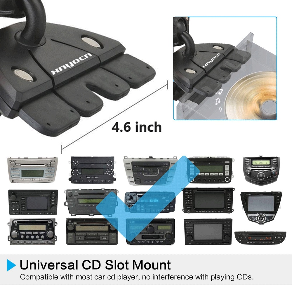 Holder slot CD Mobil Adjustable Untuk ipad pro 12.9 air mini iphone 13 12 pro max samsung huawei 4-13 inch