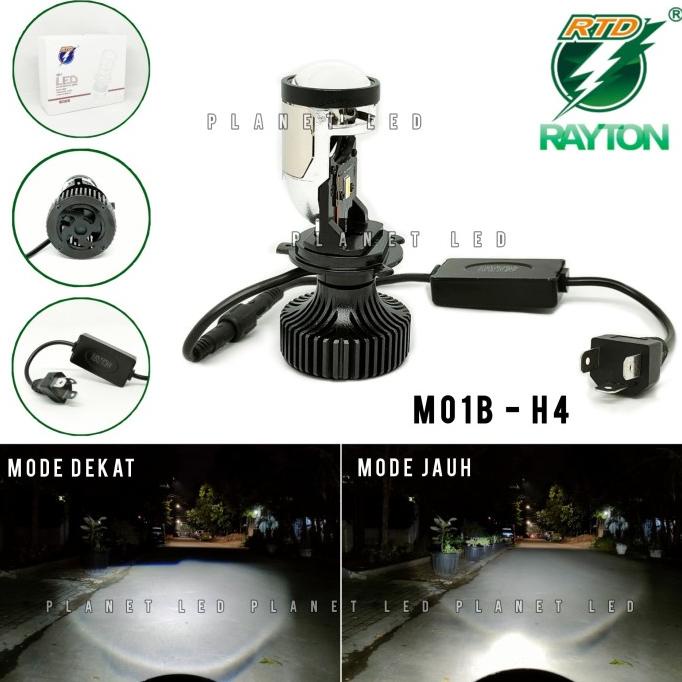 ORIGINAL RTD Rayton - Lampu Utama LED M01B-H4 + Kipas Pendingin