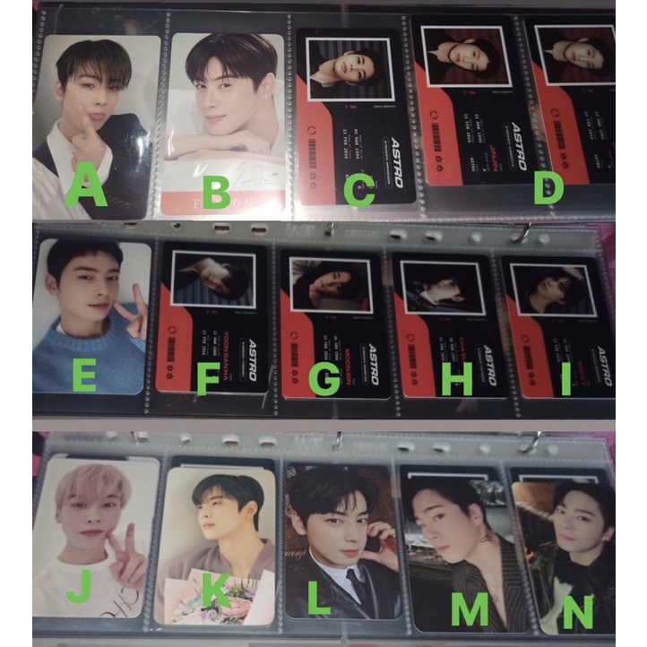 Photocard Astro Eunwoo Moonbin ID card member Astro / Aroha