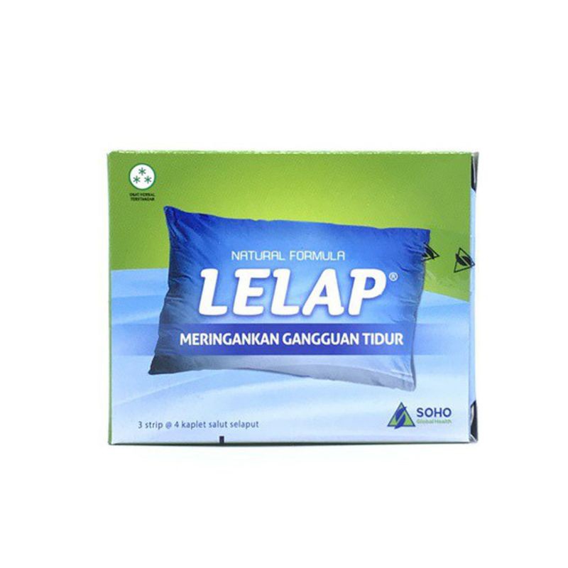 lelap strip isi 4 tablet obat susah tidur / obat tidur herbal