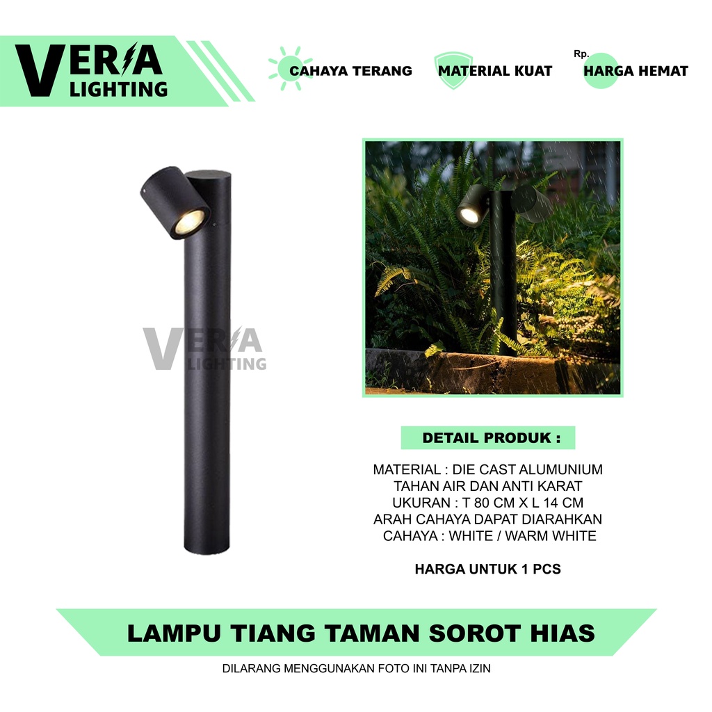 Lampu tiang led spotlight teras taman rumah pagar minimalis sorot