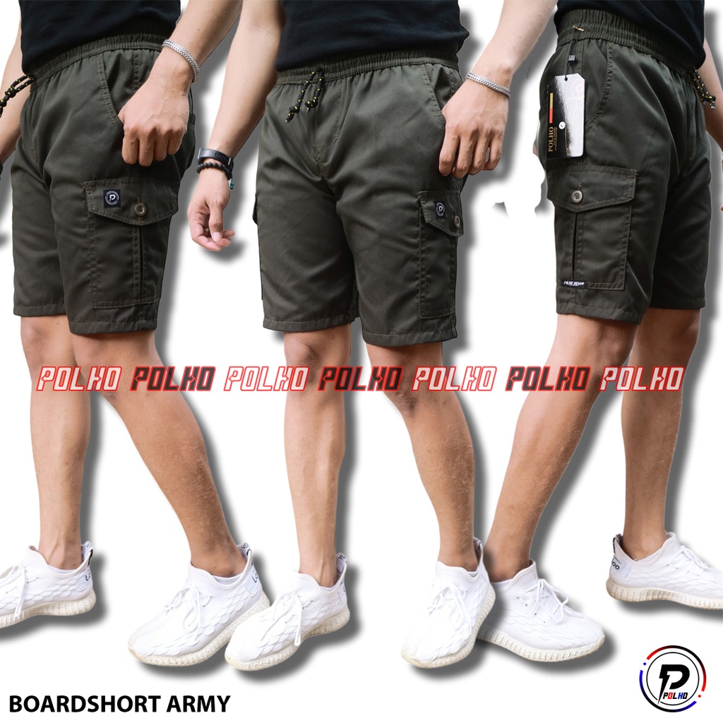 Celana Pendek Boardshort Cargo Polho Denim