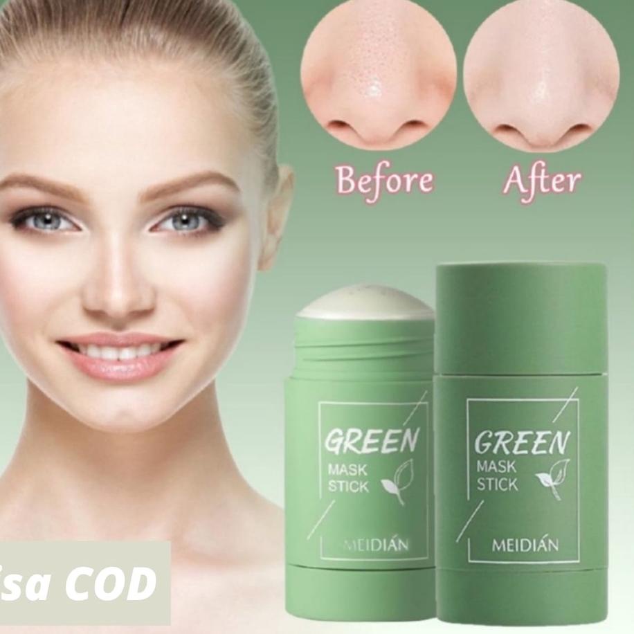 ☐ COD MEIDIAN GREEN MASK STICK ORIGINAL MASKER STICK GREEN TEA MASKER KOMEDO GREEN MASK STICK ORIGIN