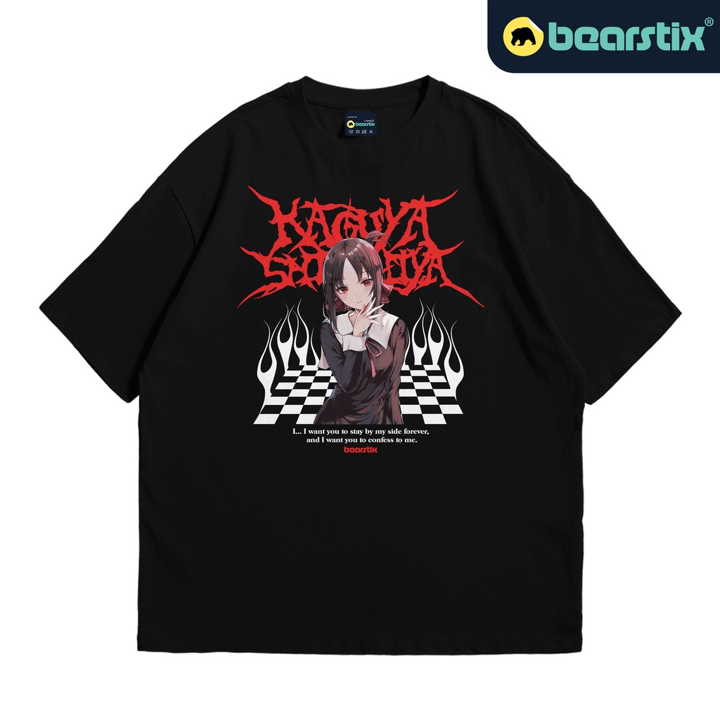 BEARSTIX - Tshirt Oversize Kaguya Shinomiya - Baju Kaguya Sama - Kaos Anime Streetwear