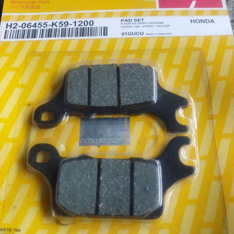 Dispad kampas rem cakram belakang vario 150 vario 125 esp ASPIRA