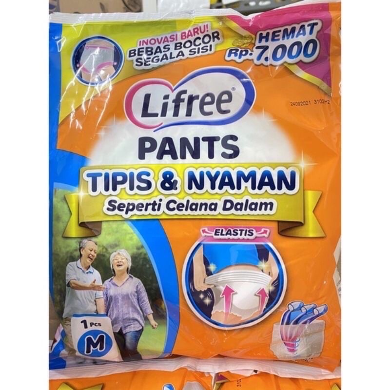 Lifree celana popok dewasa renceng M1pc