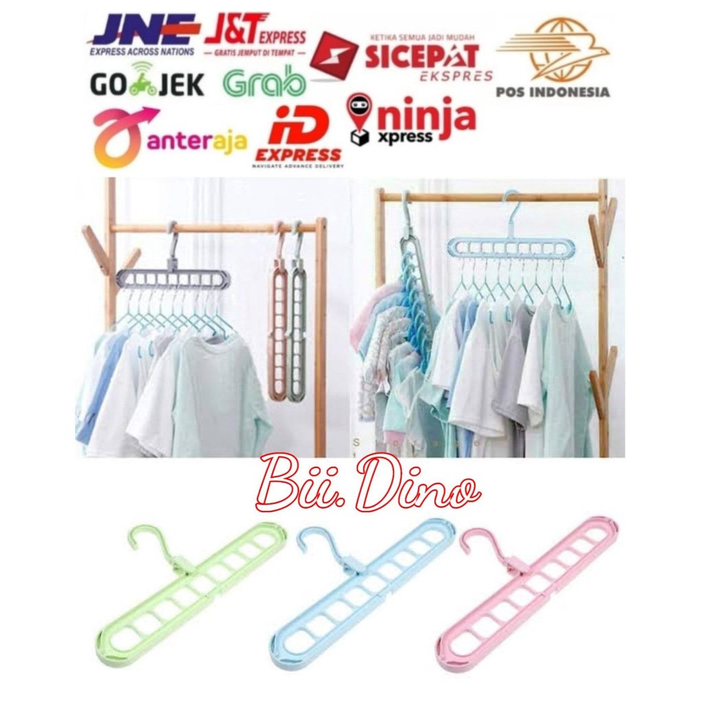 Gantungan Baju Lemari Pakaian Magic Hanger Multifungsi Serbaguna 9in1