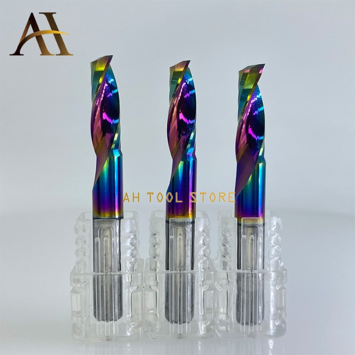 Single Flute End Mill 6mm Spiral 17mm ACP Aluminium Cnc DLD Coating 1F